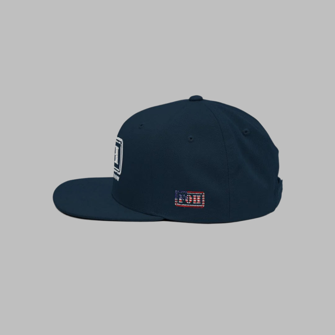 FOH Navy W snapback cap