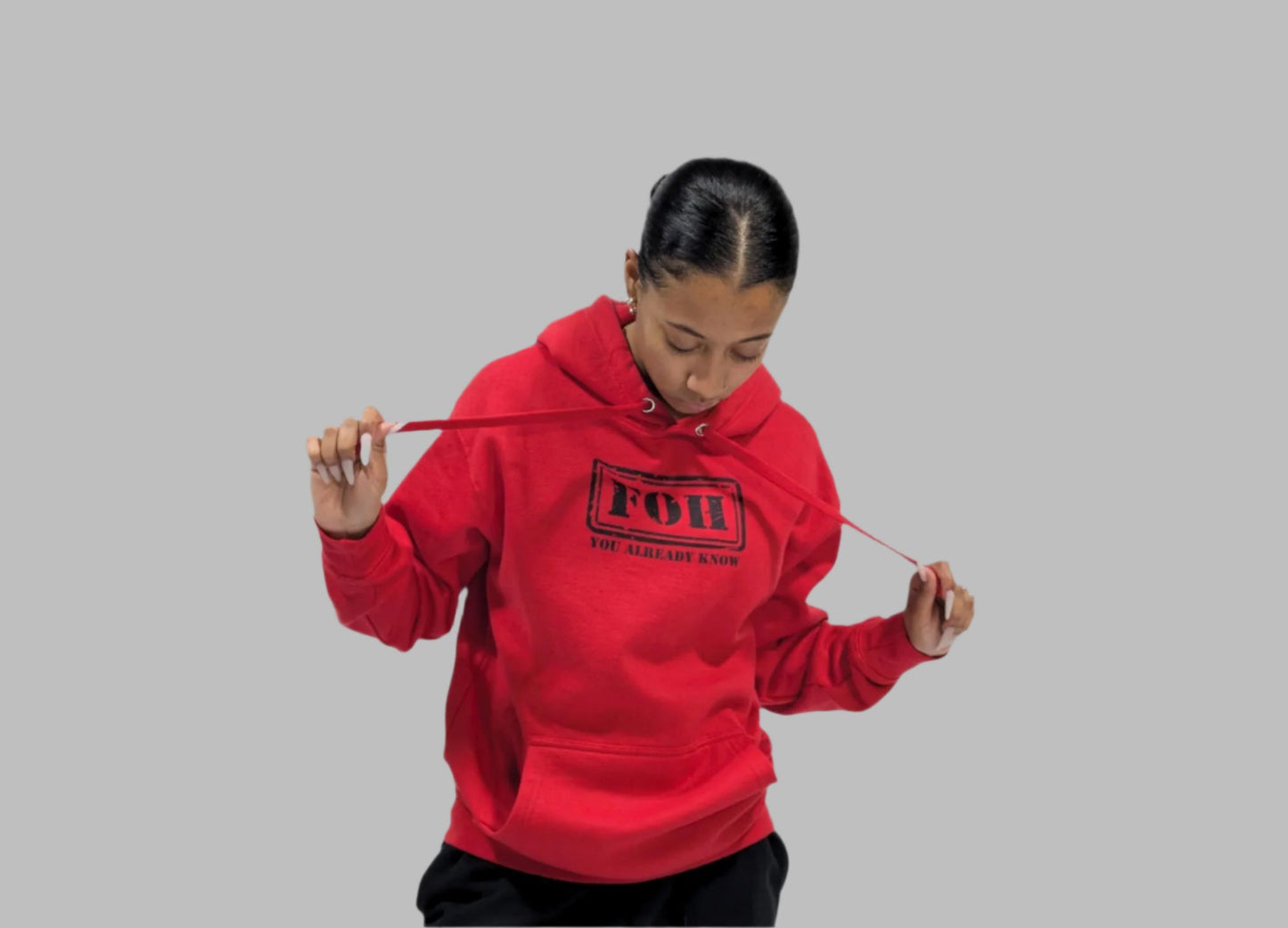 FOH Black/Red Premium Hoodie