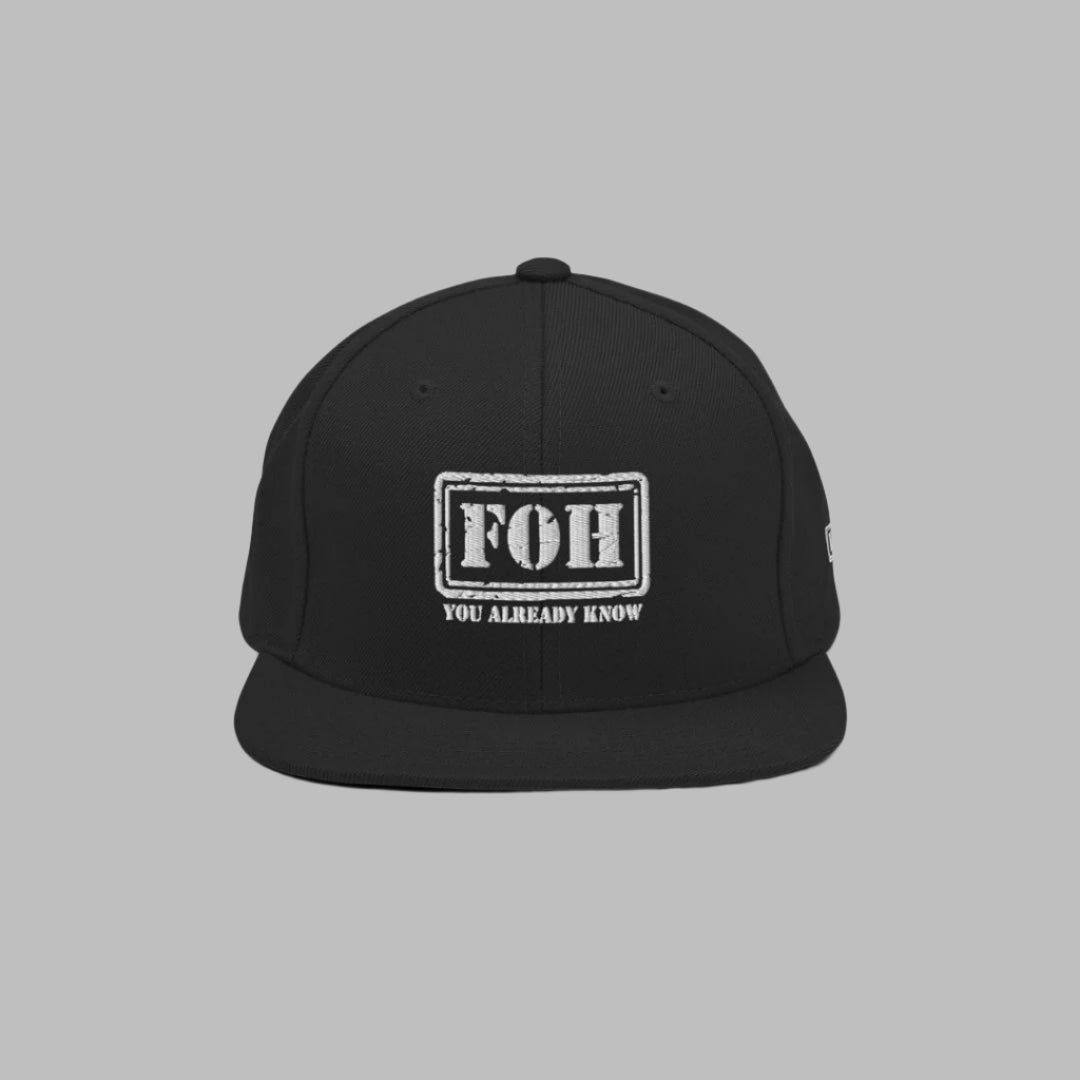 FOH Black W Snapback Cap