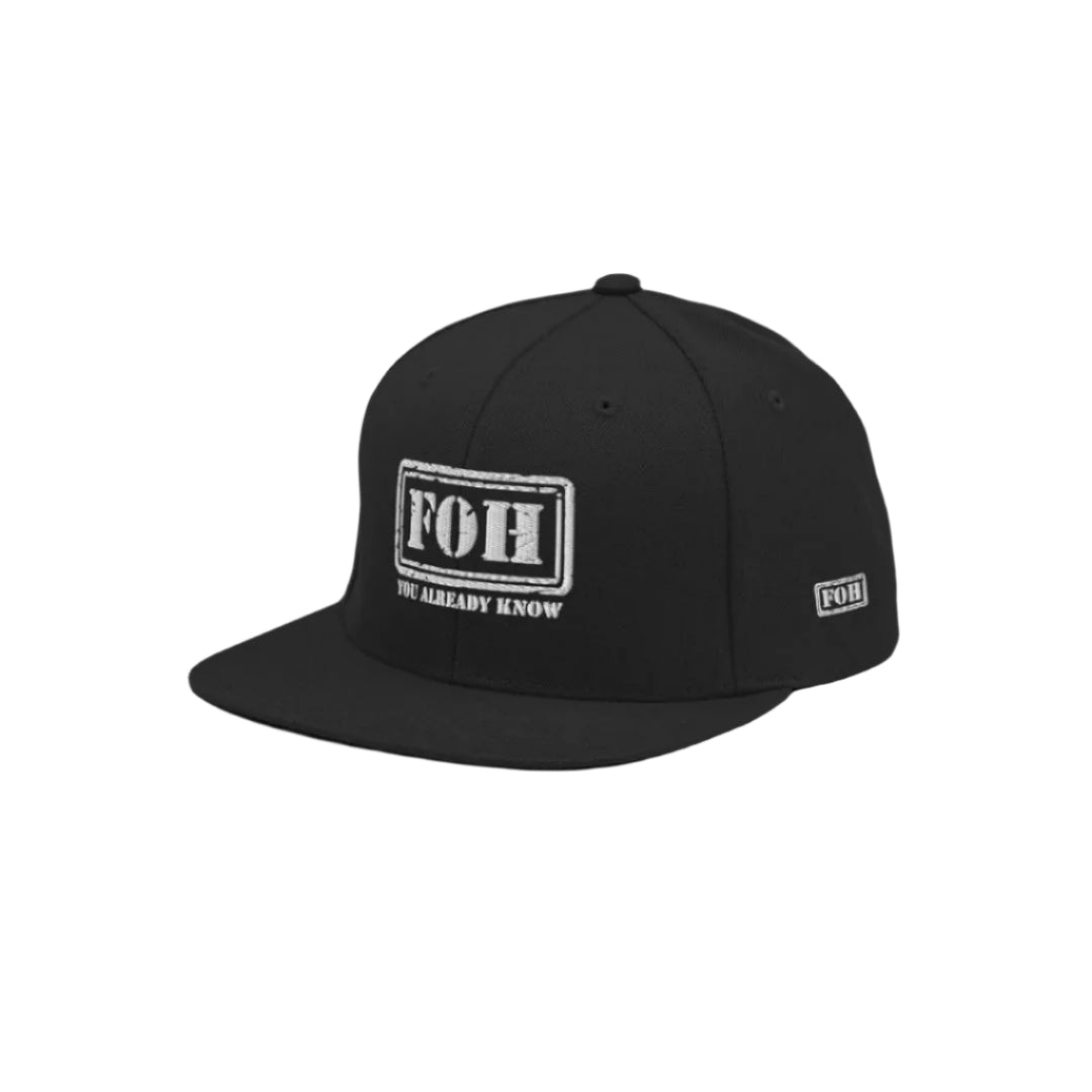 FOH Black W Snapback Cap
