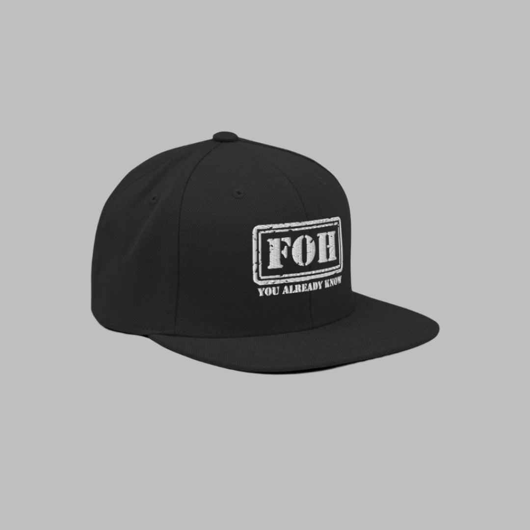 FOH Black W Snapback Cap